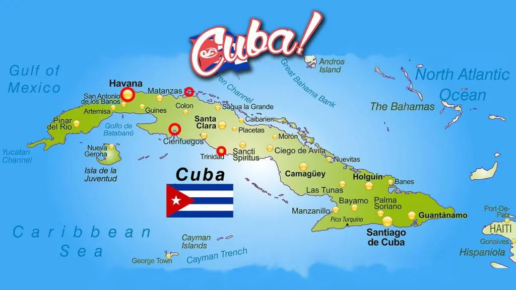 carte de Cuba: circuit tout inclus