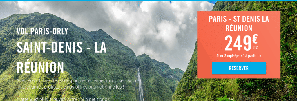 Billet Avion Reunion Pas Cher 249 Promo French Bee Air Vacances
