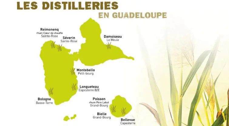 Distilleries de rhum en Guadeloupe? meilleures rhumeries de Guadeloupe à visiter. Distillerie des Antilles françaises aux Caraïbes.