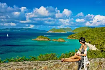 Paysage de Saint John iles vierges américaines des Caraibes à visiter