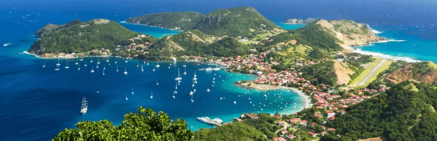 Archipel Guadeloupe : iles des Saintes , Antilles francaises