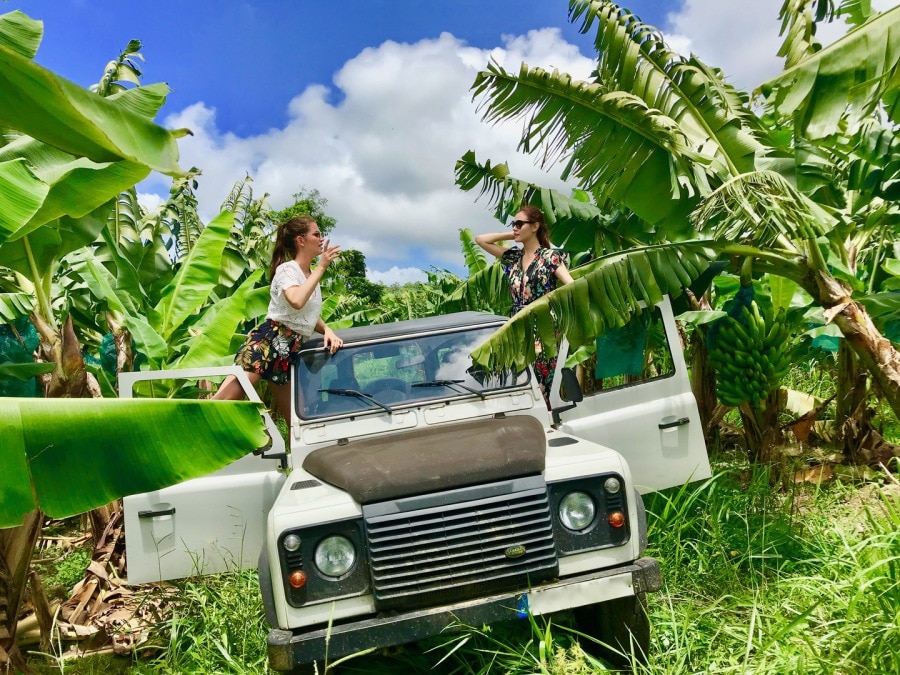 Excursion Guadeloupe en 4X4: safari en plantation de banane
