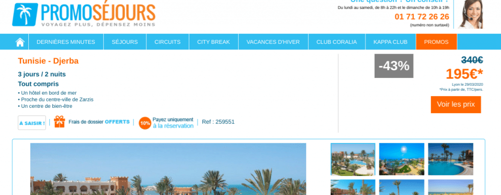Séjour Tunisie tout inclus : réduction 43%. Voyage à Djerba en hôtel 4 étoiles, promo séjour pas cher Tunisie.