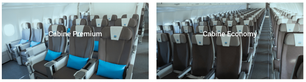 Level Airlines : cabine economie et premium de level fly