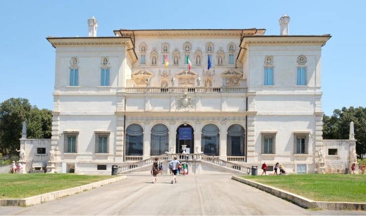 Villa Borghese : entrée de la Galerie à visiter à Rome