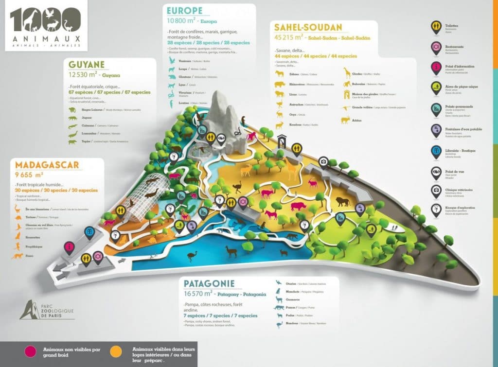 Plan / Carte zoo de Paris