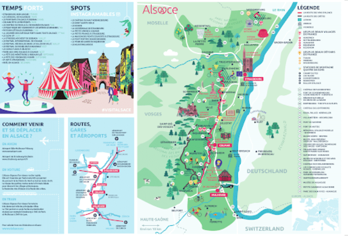 Carte touristique Alsace 