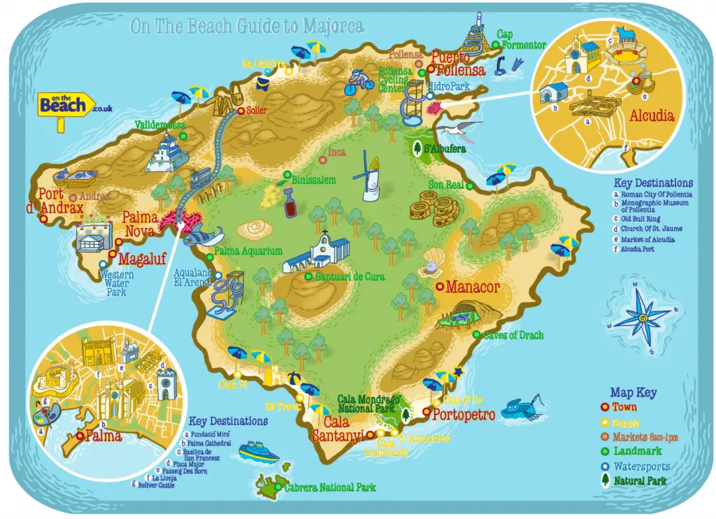 Carte touristique de Majorque : les lieux à visiter