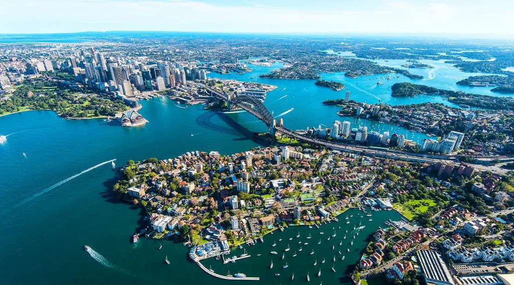 Baie de Sydney en Australie en avril 
