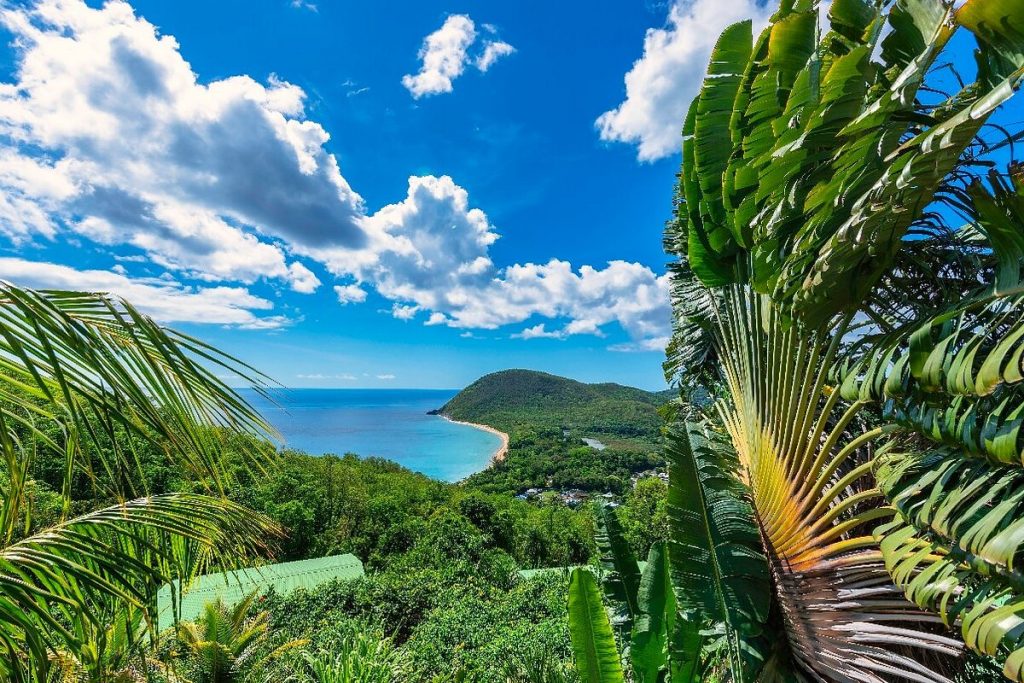 Belle plage paysage Deshaies