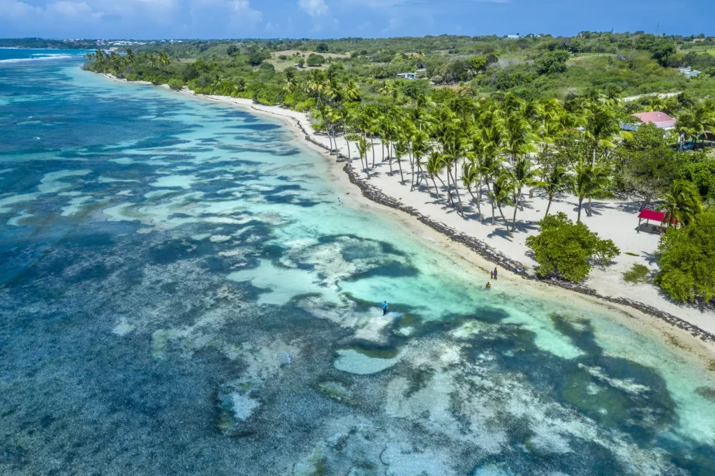 Belle plage au sud da la Grande Terre en Guadeloupe
