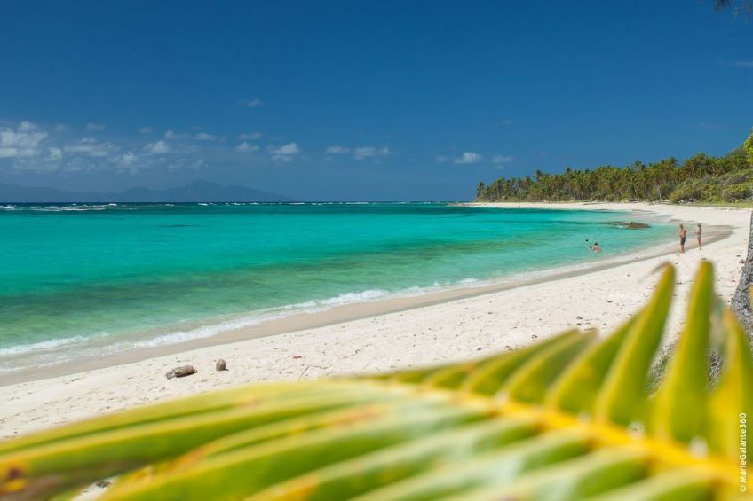 Belle plage à Marie Galante