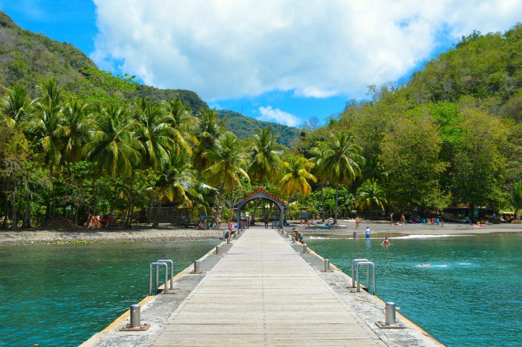Plage de l'anse noire au sud de la Martinique