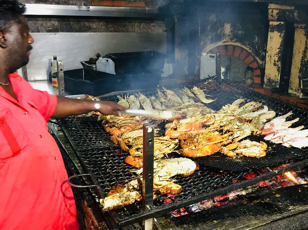 Plat antillais : langouste grillé