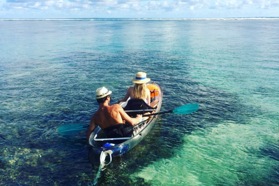 Lagon à l'île de la Réunion
