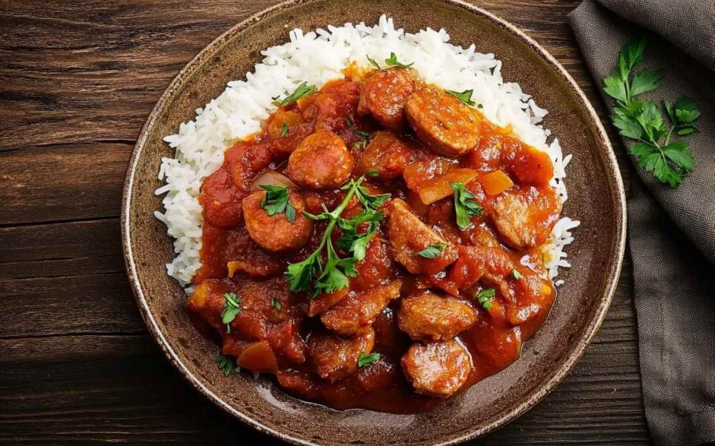 Rougail saucisse : plat réunionnais